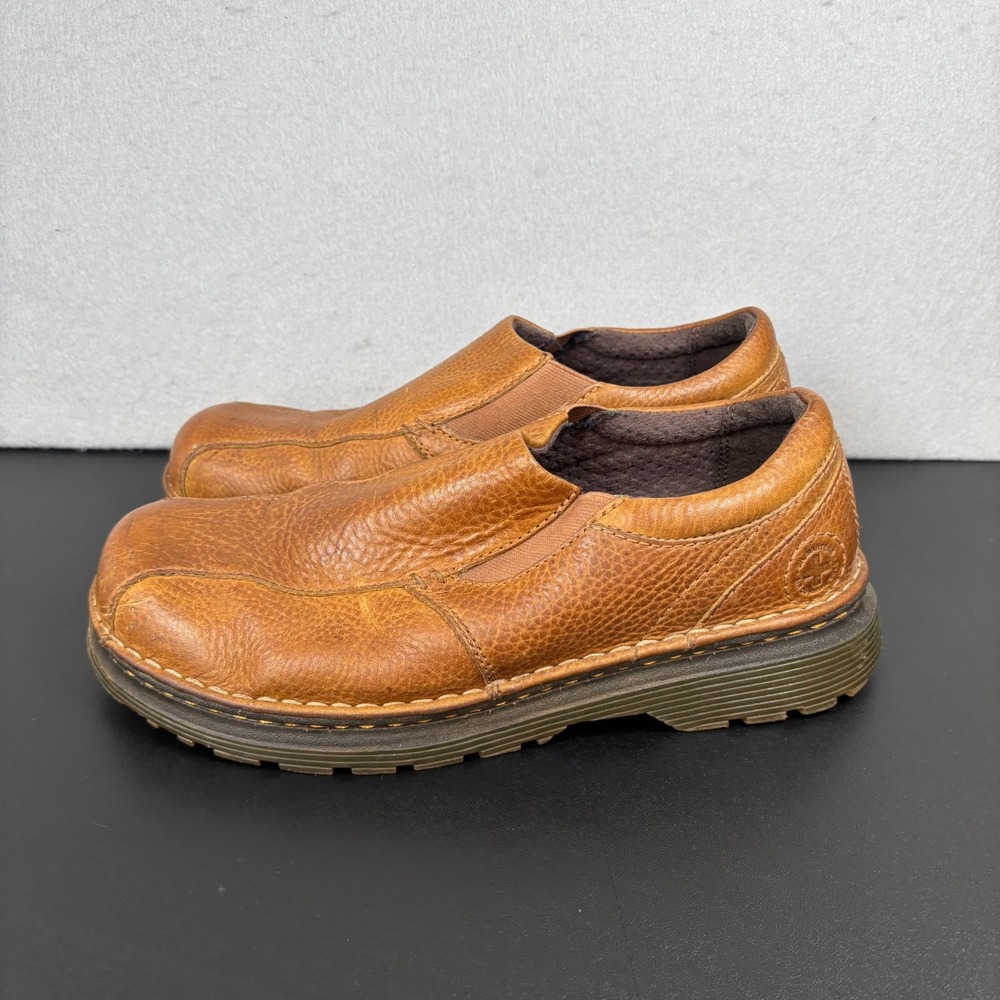 Dr. Doc Martens Tevin Loafers Brown Round Toe Low AW004 Slip On Shoes Mens 9M